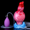 18 cm Roter Silikon Squirting Aufblasbarer Dildo
