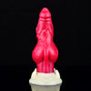 18 cm roter Hund Tier Silikon Knotdildo