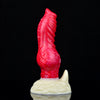 19 cm Rot Silikon Dornen Dog Knotdildo