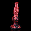 21 cm Roter Starker Saugnapf Dog Knotdildo
