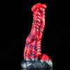 23 cm Rote Lava Gebogen Horse Dildo