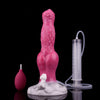 22 cm Platin Silikon Squirting Dogdildo