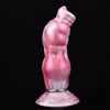 Rosa Silikon Aufblasbarer Knotten Dogdildo